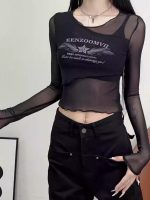 Women’s American Retro Irregular Long Sleeve T-Shirt – Slim Fit Autumn Layering Top - Image 5