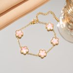 Cross-border titanium steel lucky clover five-leaf clover five-flower five-leaf bracelet light luxury high-end female hot-selling stainless steel hand jewelry - Image 10