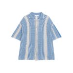 Color Block Hollow Knit Short Sleeve Cardigan - Image 11