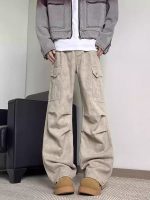 Retro Cargo Paratrooper Wide Leg Workwear Pants for Men - Image 7