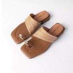 Vintage Woven Toe Ring Chunky Heel Sandals - Image 2