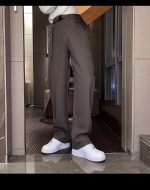 Draped Ice Silk Wide Leg Trousers - Image 8