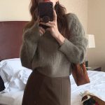 Women’s Mohair Cable Knit Cropped Sweater with Soft Plush Texture - Image 3