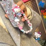 Beaded Mobile Phone Chain with Cute Heart Pendant – Original Card Machine & Backpack Lanyard - Image 3