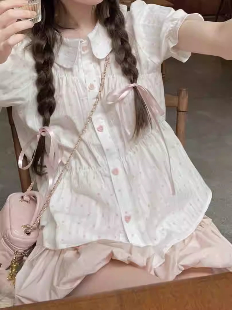 O1CN01fEdArj2KyJBHiayvS__4619229625_jpg_q50_jpg Petite Preppy Shirt & Skirt Two-Piece Set – 2025 Summer Youthful College Style Outfit - Image 1