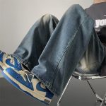 American Retro Hong Kong Style Men's Jeans – Loose Wide-Leg Straight Streetwear Pants - Image 7