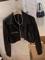 Women’s Black Vintage Short PU Leather Jacket - Image 3