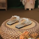 Pearl Boho Roman Flip-Flop Sandals for Women - Image 10