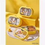 Cute Duck & Bee Stainless Steel Lunch Box 304 Insulated Large Capacity Bento with Compartments - Image 2