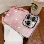 Tulip Gradient Flower Glitter iPhone Case – Shell Pattern Full Coverage - Image 4