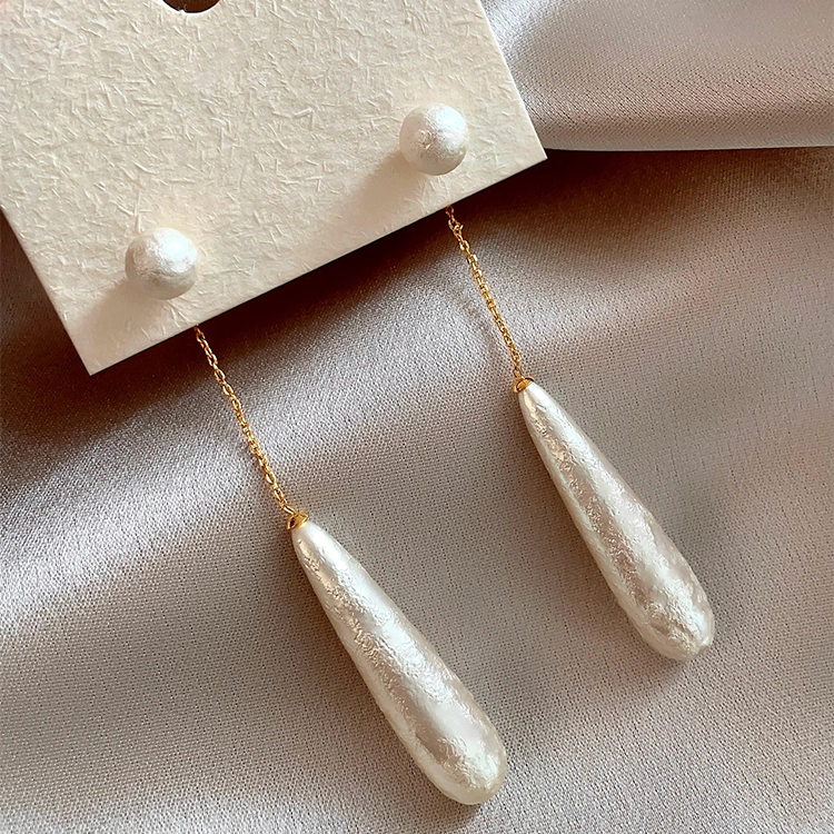 O1CN01lJEbhG1wYcAuJDdvM__1706436320_png Textured Teardrop Faux Pearl Two-Way Stud Earrings - Image 1