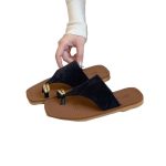 Elegant Toe Ring Flat Sandals – Fashion Casual Slip-On Beach Slides for Women - Image 15
