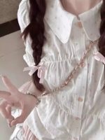 Petite Preppy Shirt & Skirt Two-Piece Set – 2025 Summer Youthful College Style Outfit - Image 9