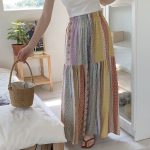 Floral Cotton-Silk Loose Skirt - Image 3
