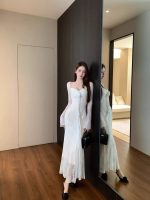 Women’s V-Neck Lace Patchwork Floral Long Sleeve Dress - Image 10
