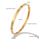 Cross-border wholesale electroplated gold female models female high-grade female non-fading jewelry ins four-leaf clover titanium steel bracelet - Image 5