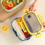 Double-Layer Bento Lunch Box – Microwaveable with Compartments | Office & Meal Prep Friendly - Image 8