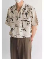 Retro Tie Dye Ice Silk Hawaiian Shirt - Image 2