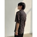 Elegant Floral Cuban Collar Ice Silk Shirt - Image 9