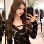 Women’s Slim Fit Lace V-Neck Pullover Top – 2026 Winter Long Sleeve Elegant Base Layer Shirt