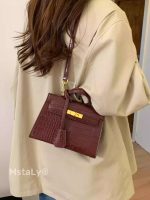 Retro Crocodile-Pattern Small Square Crossbody Bag – Women's Elegant Autumn/Winter Kelly-Style Handbag - Image 27