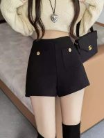 Women’s High-Waist Woolen A-Line Shorts - Image 2