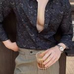 Men’s Printed Slim Fit Long Sleeve Shirt – 2025 British Style Wrinkle-Resistant Dress Shirt