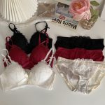 New Style Girls’ Latex Lace Bra Set – Wire-Free, Gathered, Seamless, Comfortable Underwear - Image 2