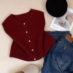 Women’s Gold Button Knit Vest Sleeveless Layering Top
