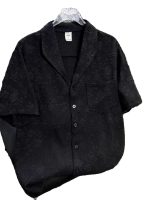 Unisex Lazy Style Jacquard Loose Short Sleeve Shirt - Image 4