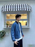 Retro Washed Blue Clean-Fit Denim Jacket for Men - Image 2