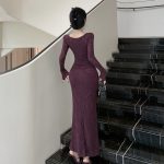 French Retro Elegant Slim Fit Bodycon Dress - Image 4