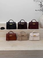 Retro Crocodile-Pattern Small Square Crossbody Bag – Women's Elegant Autumn/Winter Kelly-Style Handbag - Image 22