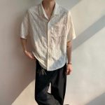 Men's Vintage Cuban Collar Polo Shirt – Loose Fit Hollow-Out Short Sleeve Top - Image 5