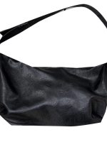 Unisex Vintage Wide-Strap Leather Crossbody Tote Bag - Image 6