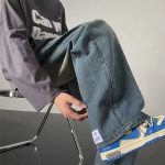 American Retro Hong Kong Style Men's Jeans – Loose Wide-Leg Straight Streetwear Pants - Image 4