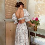 Niche Design Backless Floral Seaside Dress for Women – Elegant Flowy Vacation Style - Image 6