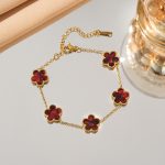 Cross-border titanium steel lucky clover five-leaf clover five-flower five-leaf bracelet light luxury high-end female hot-selling stainless steel hand jewelry - Image 13