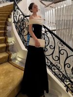 Women’s Color-Block Pleated Off-Shoulder Maxi Dress - Image 6