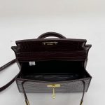 Retro Crocodile-Pattern Small Square Crossbody Bag – Women's Elegant Autumn/Winter Kelly-Style Handbag - Image 3