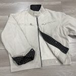Khaki Retro Harrington Denim Workwear Jacket for Men - Image 6