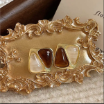 High-end retro coffee-colored earrings celebrity hot style temperament earrings - Image 14