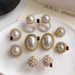 Korean internet celebrity light luxury retro small fragrance high-end pearl earrings - Image 8