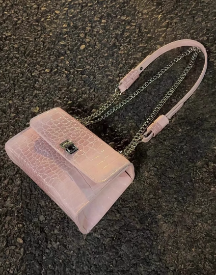 Screenshot2025-05-09151831 High-End Pink Crocodile Pattern Small Square Chain Shoulder Bag – Niche Design Versatile Crossbody Bag for Women - Image 1