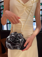 Vintage Pearl Camellia Round Handbag - Image 6