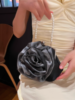 Vintage Pearl Camellia Round Handbag - Image 7
