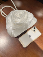 Vintage Pearl Camellia Round Handbag - Image 8