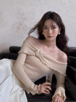 Women’s Floral Off-Shoulder Asymmetric Knit Top - Image 7