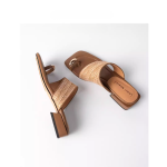 Vintage Woven Toe Ring Chunky Heel Sandals - Image 5