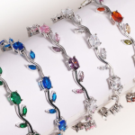 Colorful Zircon Tree Branch Bracelet